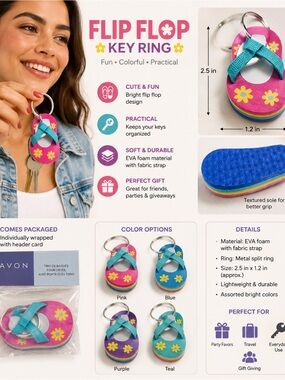 Colorful Kids Sandals Keychain